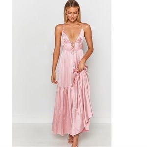 Beginning Boutique Eivissa Tiered Dress - Pink